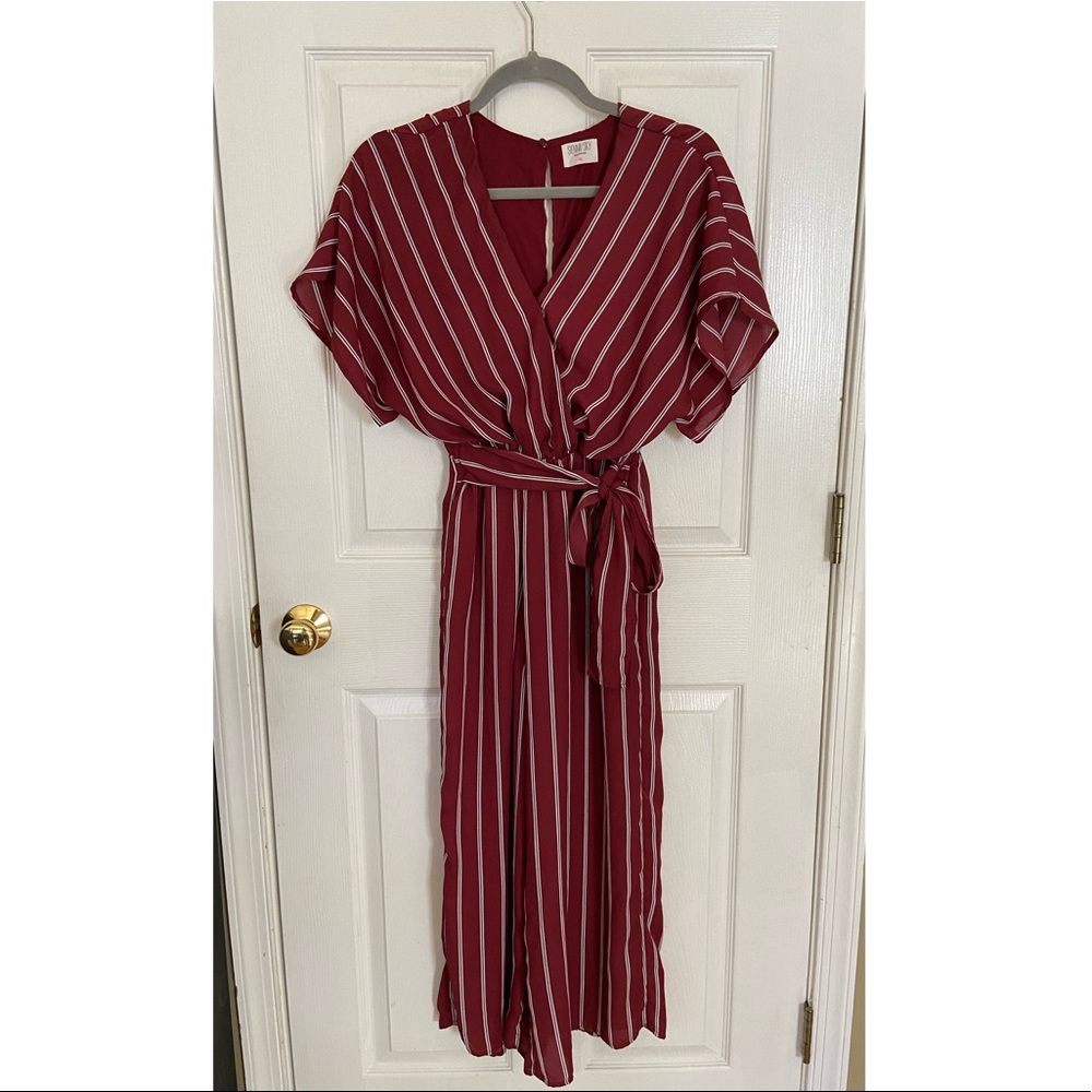 Sienna Sky Burgundy Jumpsuit